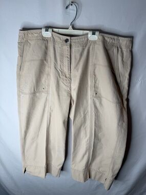 LADIES PLUS SIZE 20W POLO RALPH LAUREN TAN SHORT PANTS CAPRIS